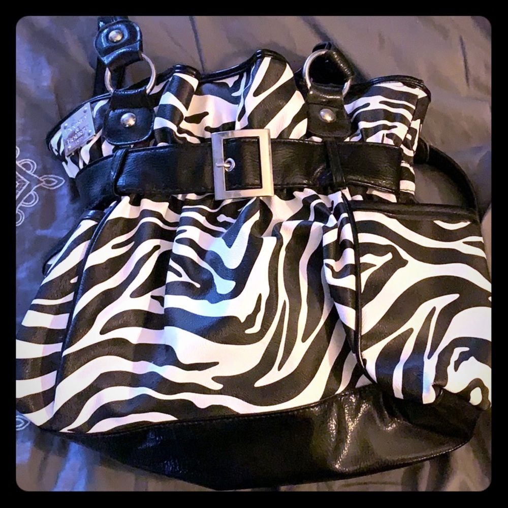 Zebra print purse